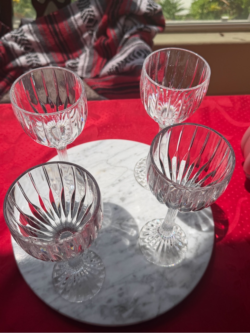 Mikasa Park lane Crystal Hock Wine Glasses